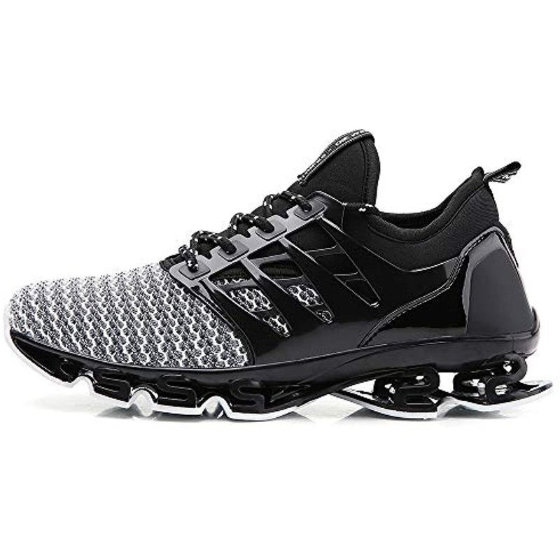 TSIODFO Sport Running Shoes for Mens Mesh Breathable Trail Runners Fashion Sneakers 8066 Grey