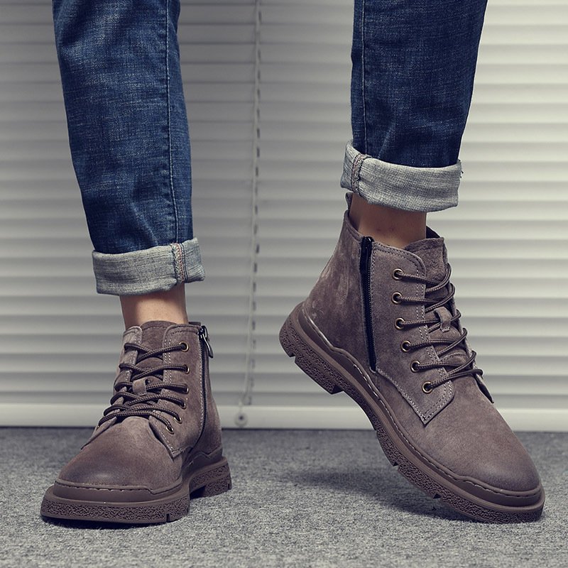 2021 Martin boots men's high-top trendy men's short boots men's tooling shoes trend boots British style leather autumn men's shoes